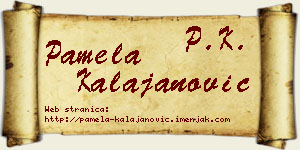 Pamela Kalajanović vizit kartica